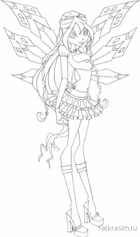 раскраски для детей для девочек чародейки винкс распечатать (13).jpgШкола ЧародеекБесплатные Раскраски