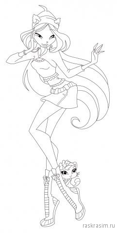 раскраски для детей для девочек чародейки винкс распечатать (23).jpgШкола ЧародеекБесплатные Раскраски