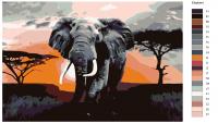 Картина по номерам, 60 x 90, KTMK-Elephant