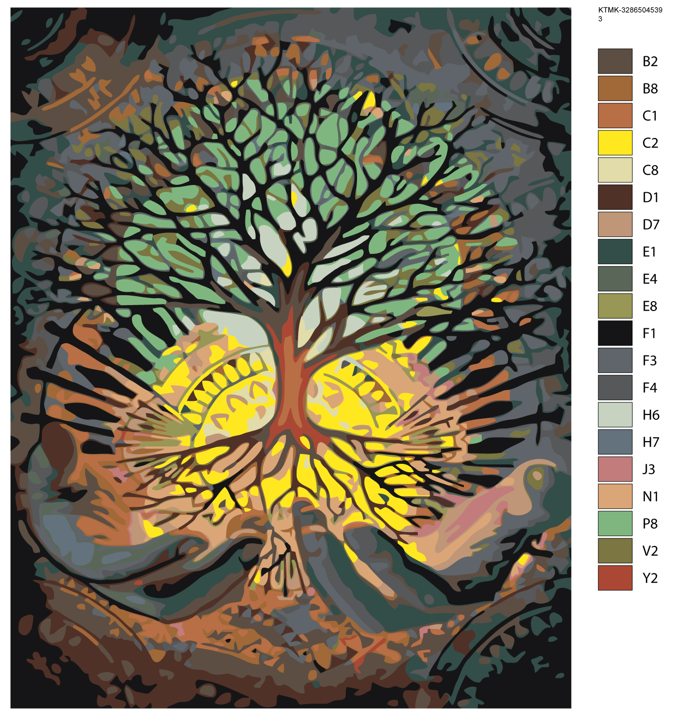 Рисунок на тему мать земля древо жизни птица света