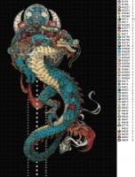 Картина мозайкой, 40 x 60, MP-NA-dragonprint