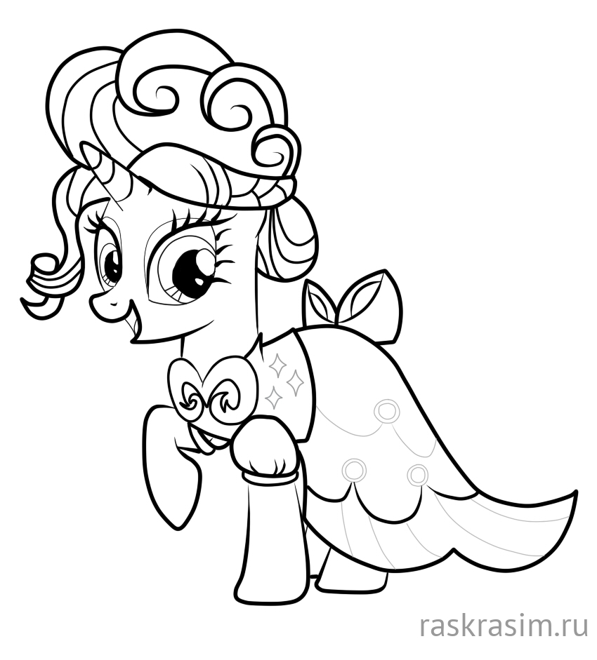 youloveit_ru_jewelcat_paint_rarity_4.jpgМои маленькие пониБесплатные Раскраски