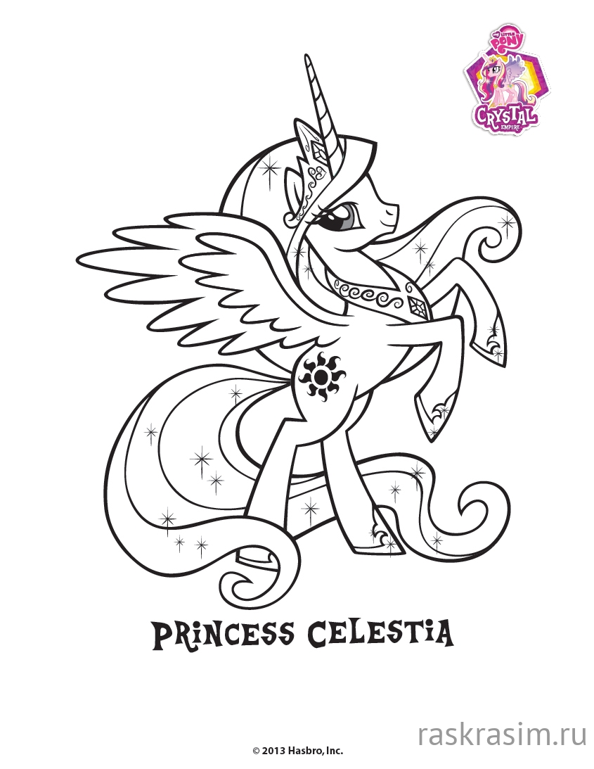youloveit_ru_rarity_selestiya_pony.jpgМои маленькие пониБесплатные Раскраски