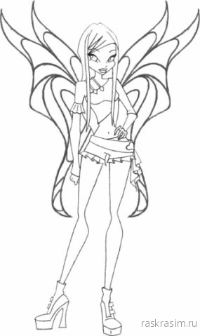 раскраски для детей для девочек чародейки винкс распечатать (10).jpgШкола ЧародеекБесплатные Раскраски