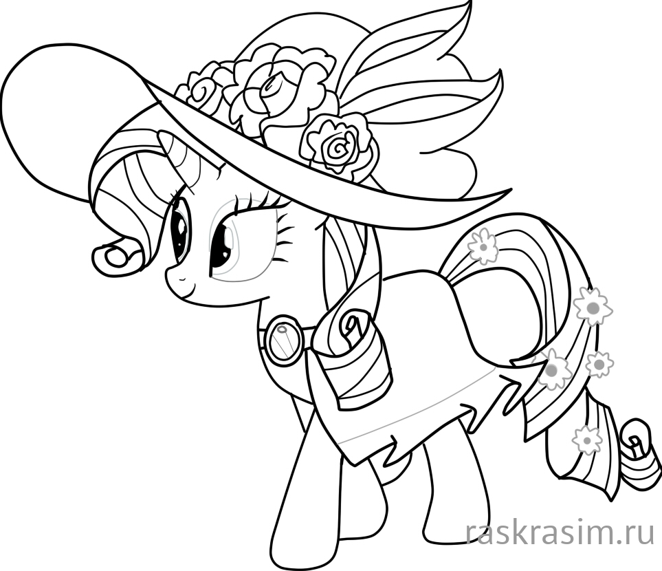 youloveit_ru_jewelcat_paint_rarity_yes.jpgМои маленькие пониБесплатные Раскраски