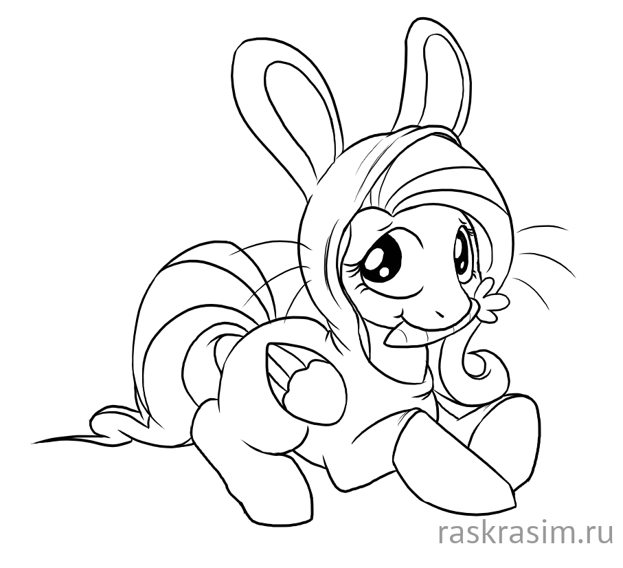 flutterbunny_by_c0nker-d3f74qw.pngМои маленькие пониБесплатные Раскраски