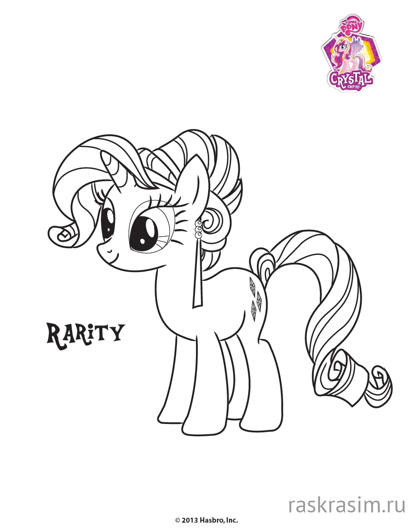 youloveit_ru_rarity_cristal_pony.jpgМои маленькие пониБесплатные Раскраски