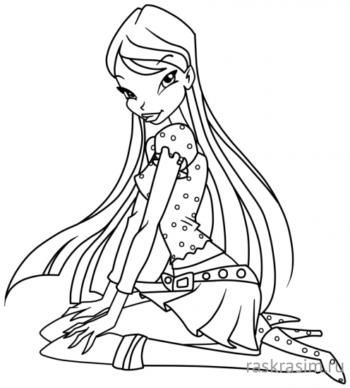 раскраски для детей для девочек чародейки винкс распечатать (4).pngШкола ЧародеекБесплатные Раскраски