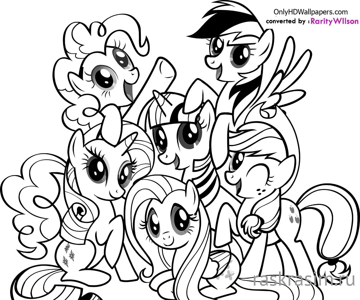 my-little-pony-coloring-pages-printable.jpgМои маленькие пониБесплатные Раскраски