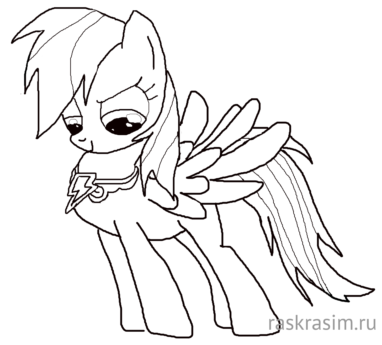 my_little_ponyes_rainbow02.pngМои маленькие пониБесплатные Раскраски