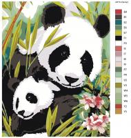 Картина по номерам, 72 x 90, ARTH-PandyV