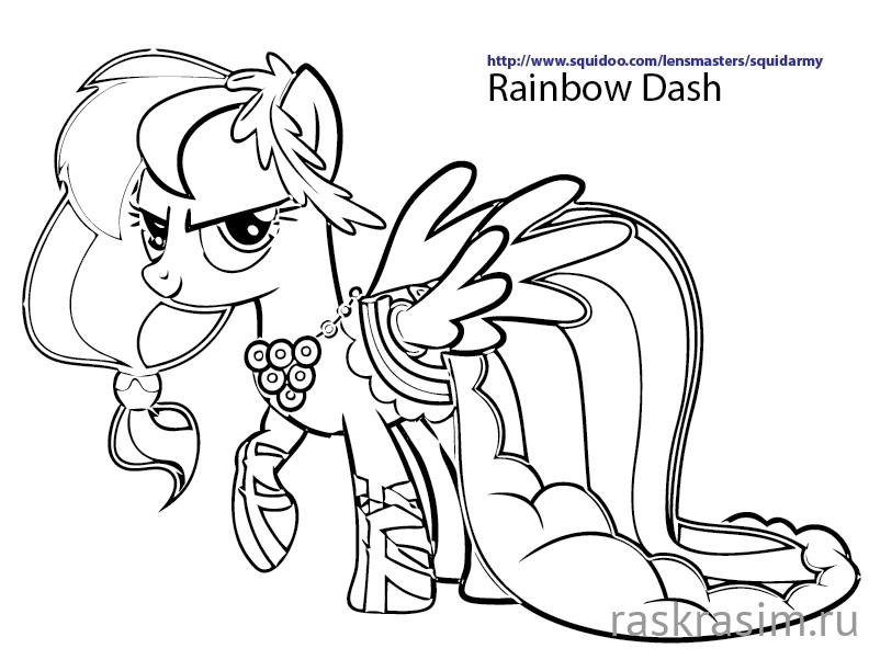 My-Little-Pony-coloring-pages-Rainbow-dash-one.jpgМои маленькие пониБесплатные Раскраски