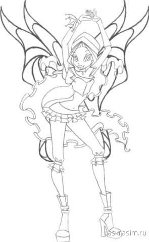 раскраски для детей для девочек чародейки винкс распечатать (11).jpgШкола ЧародеекБесплатные Раскраски