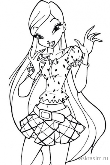 раскраски для детей для девочек чародейки винкс распечатать (54).jpgШкола ЧародеекБесплатные Раскраски