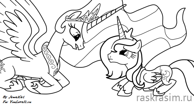 youloveit_ru_jewelcat_paint_celestia_and.pngМои маленькие пониБесплатные Раскраски