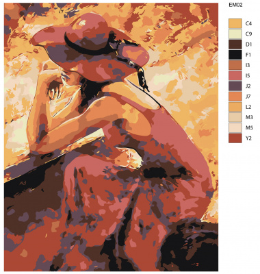 Картина по номерам, 60 x 75, EM02