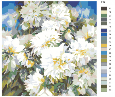 Картина по номерам, 72 x 72, F17