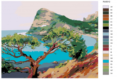 Картина по номерам, 60 x 75, RUS012