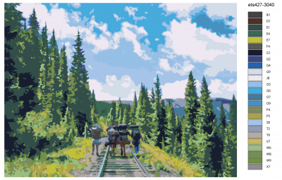 Картина по номерам, 36 x 48, ets427-3040