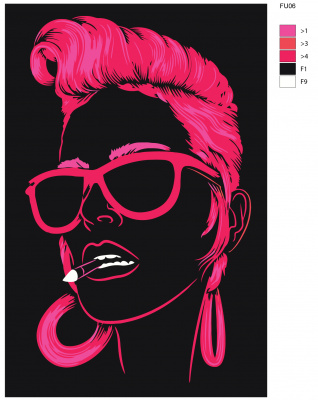 Картина по номерам, 60 x 90, FU06