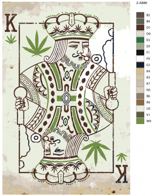 Картина по номерам, 60 x 90, Z-AB86