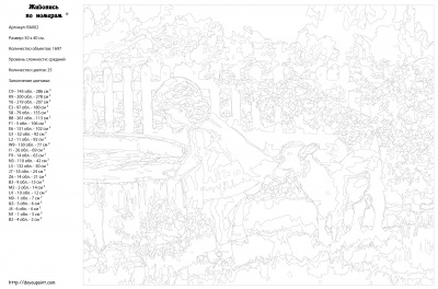 Картина по номерам, 40 x 50, RA002