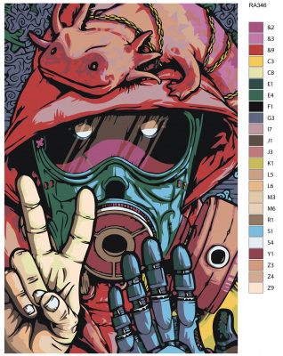 Картина по номерам, 100 x 150, RA346