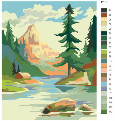 Картина по номерам, 72 x 90, PP11