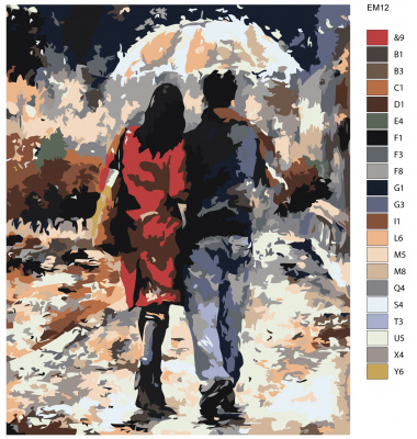Картина по номерам, 72 x 90, EM12