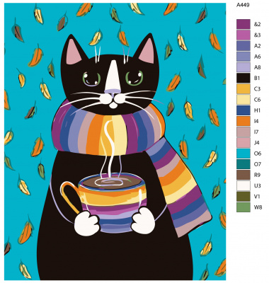 Картина по номерам, 72 x 90, A449