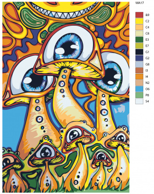 Картина по номерам, 48 x 72, WA17