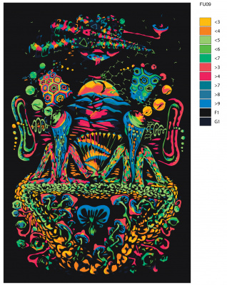 Картина по номерам, 48 x 72, FU09