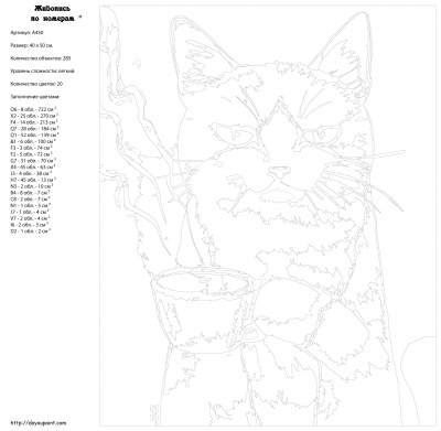 Картина по номерам, 40 x 50, A450