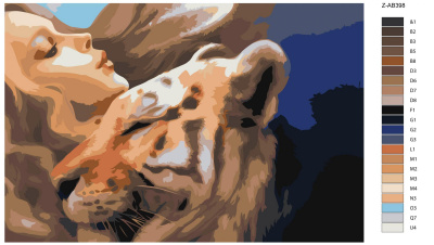 Картина по номерам, 60 x 90, Z-AB398