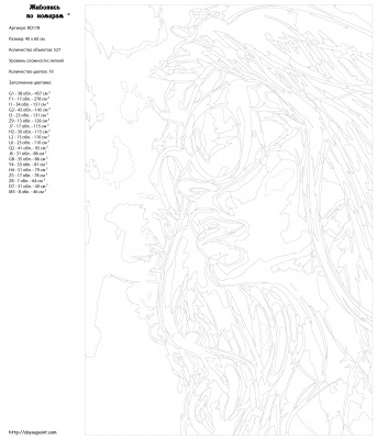 Картина по номерам, 40 x 60, RO178