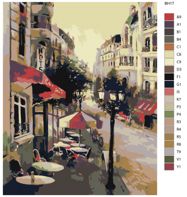 Картина по номерам, 72 x 90, BH17