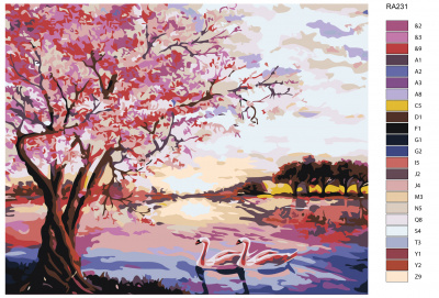 Картина по номерам, 72 x 90, RA231