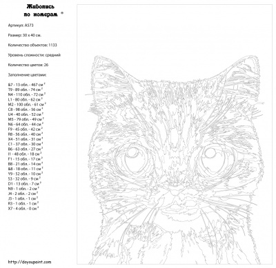 Картина по номерам, 30 x 40, A573
