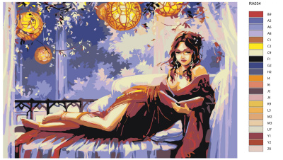 Картина по номерам, 60 x 90, RA034