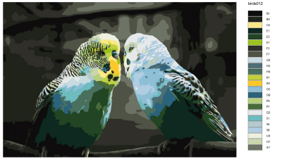 Картина по номерам, 60 x 90, KTMK-birds012