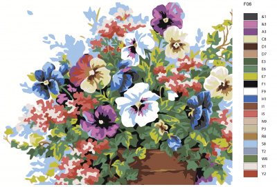 Картина по номерам, 72 x 90, F06