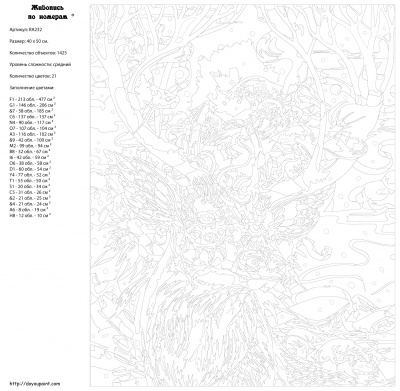 Картина по номерам, 40 x 50, RA232