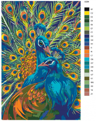 Картина по номерам, 48 x 72, A284