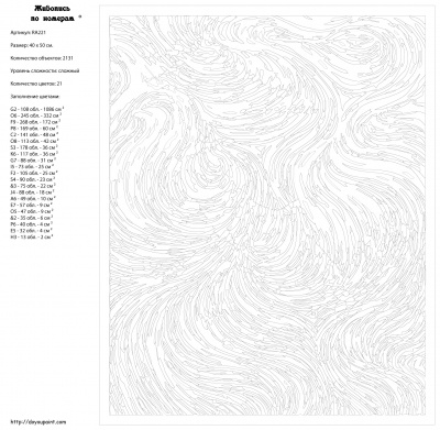 Картина по номерам, 40 x 50, RA221