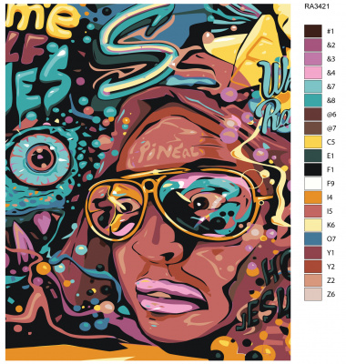 Картина по номерам, 100 x 125, RA342