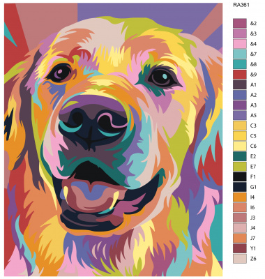 Картина по номерам, 72 x 90, RA361