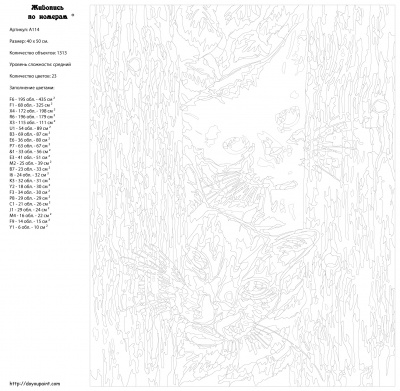 Картина по номерам, 40 x 50, A114