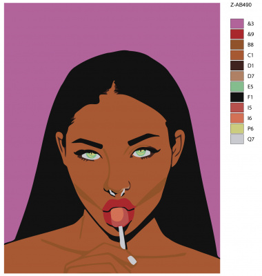 Картина по номерам, 72 x 90, Z-AB490