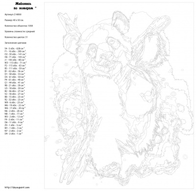 Картина по номерам, 40 x 50, Z-AB50