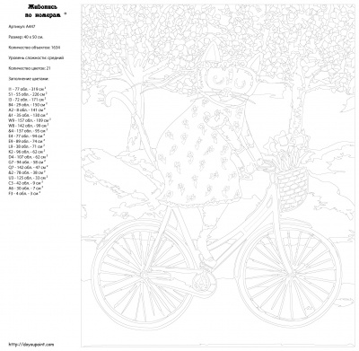 Картина по номерам, 40 x 50, A447